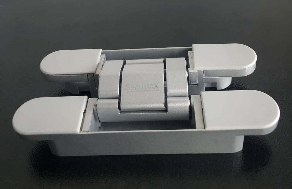 AUMELLE SecuMAX INVISIBLE PORTE BOIS ARGENT ZINC 150*25 E 35mm